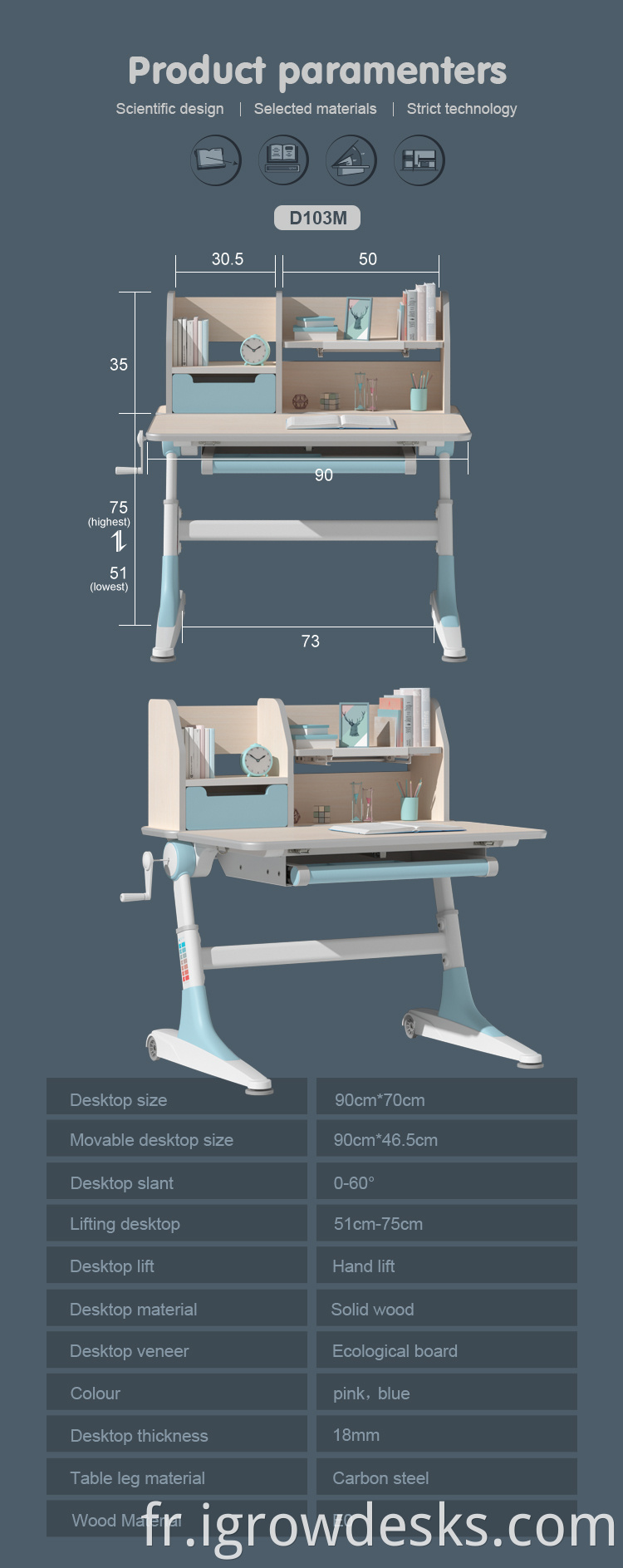 ergonomic study table